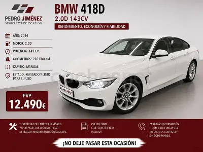 Usado BMW 418 Gran Coupé Comfort Edition 143 CV (105 kW) 2014 Blanco Coupe