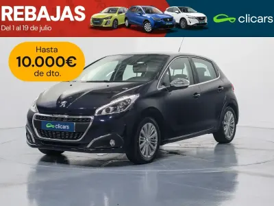 Usado Peugeot 208 Allure 110 CV (80 kW) 2017 Azul Utilitario