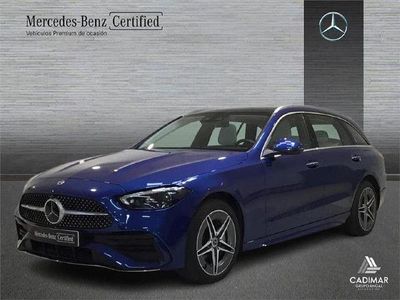 Azul Usado 2023 Mercedes C300e AMG line Familiar | 49.900 € (Un poco caro)