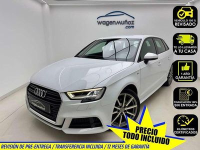 Usado Audi A3 Sportback S-Line 116 CV (85 kW) 2019 Blanco Utilitario