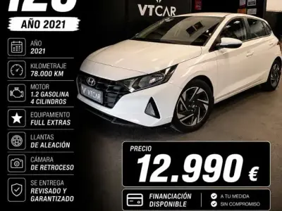 Usado Hyundai i20 84 CV (61 kW) 2021 Blanco Utilitario