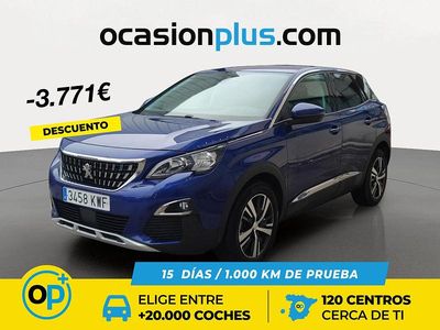 Usado Peugeot 3008 Allure 130 CV (95 kW) 2019 Azul SUV