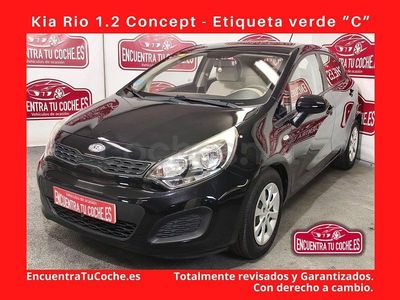 Usado Kia Rio 85 CV (62 kW) 2013 Negro Berlina
