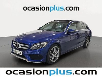 Usado Mercedes C220 AMG 170 CV (125 kW) 2018 Azul Familiar