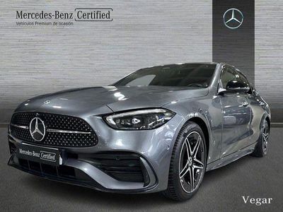 Usado Mercedes C200 AMG line 204 CV (150 kW) 2021 Gris selenita Berlina