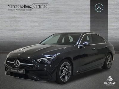 Gris Usado 2021 Mercedes C220 AMG line Berlina | 37.900 € (Precio justo)