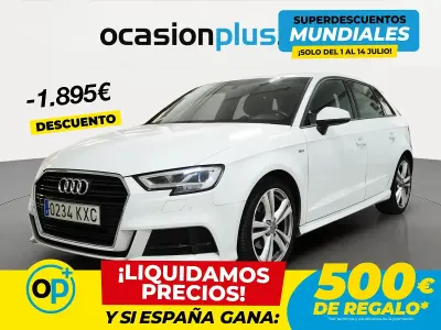 Usado Audi A3 S-Line 150 CV (110 kW) 2019 Blanco Berlina