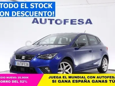 Usado Seat Ibiza FR 90 CV (66 kW) 2020 Azul Berlina