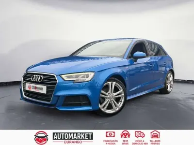 Usado Audi A3 Sportback S-Line 150 CV (110 kW) 2019 Azul Utilitario