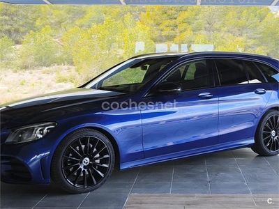 Usado Mercedes C200 150 CV (110 kW) 2019 Azul Familiar