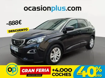 Usado Peugeot 3008 Active 120 CV (88 kW) 2017 Negro SUV