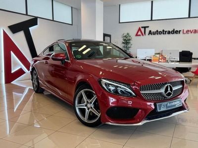 Usado Mercedes C300 AMG line 245 CV (180 kW) 2016 Rojo Descapotable