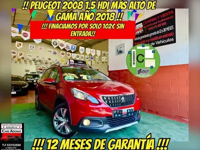Usado Peugeot 2008 Allure 100 CV (73 kW) 2018 Granate SUV