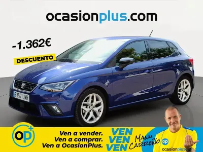 Usado Seat Ibiza FR 110 CV (80 kW) 2021 Azul Utilitario