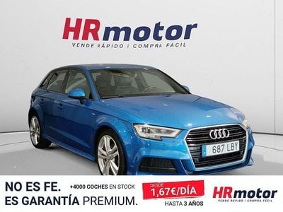 Usado Audi A3 S-Line 116 CV (85 kW) 2019 Azul Berlina