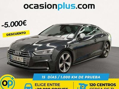 Usado Audi A5 S-Line 190 CV (139 kW) 2018 Gris Coupe