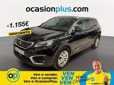 Usado Peugeot 5008 Active 120 CV (88 kW) 2017 Negro Monovolumen