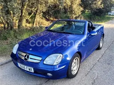 Usado Mercedes SLK200 163 CV (119 kW) 2000 Azul Descapotable