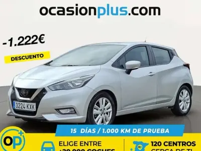 Usado Nissan Micra Acenta 101 CV (74 kW) 2019 Plateado Utilitario