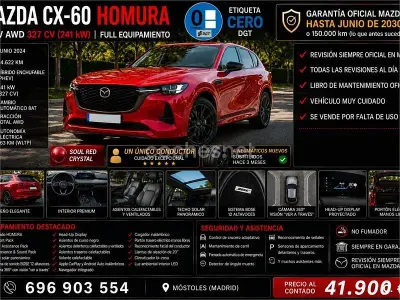 Usado Mazda CX-60 Homura-Line 327 CV (240 kW) 2024 Rojo SUV