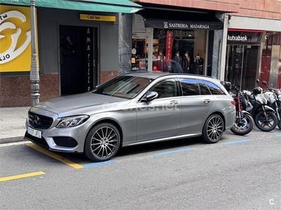 Usado Mercedes C400 AMG line 333 CV (244 kW) 2015 Gris / plata Familiar
