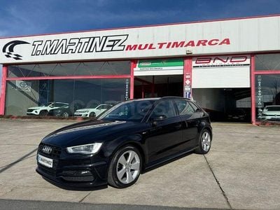 Usado Audi A3 S-Line 105 CV (77 kW) 2014 Negro Berlina