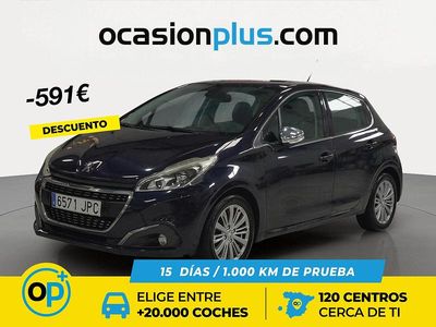 Usado Peugeot 208 Allure 100 CV (73 kW) 2016 Azul Utilitario