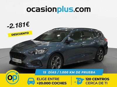 Usado Ford Focus ST-Line 125 CV (91 kW) 2020 Azul Familiar