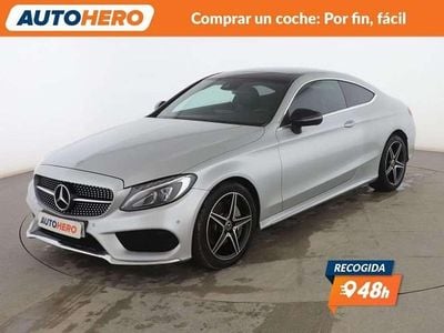Usado Mercedes C250 AMG line 205 CV (150 kW) 2017 Plateado Coupe