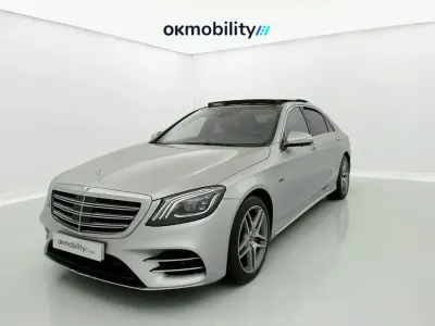 Usado Mercedes S560 AMG line 476 CV (350 kW) 2021 Plata iridio Berlina