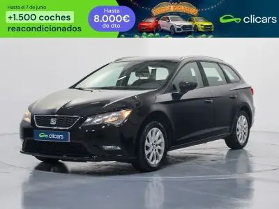 Usado Seat Leon Style 110 CV (80 kW) 2016 Negro Familiar