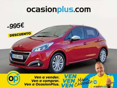 Usado Peugeot 208 Style 82 CV (60 kW) 2018 Rojo Utilitario