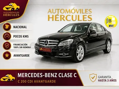 Usado Mercedes C220 Avantgarde 170 CV (125 kW) 2011 Negro Berlina