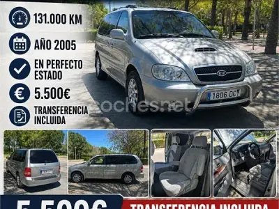 Usado Kia Carnival EX 144 CV (105 kW) 2004 Gris / plata Monovolumen