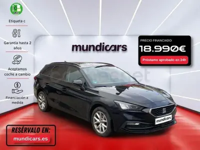 Usado Seat Leon Style 150 CV (110 kW) 2021 Negro Familiar