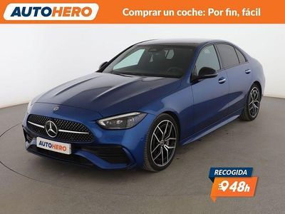 Usado Mercedes C300e AMG line 279 CV (205 kW) 2022 Azul Berlina
