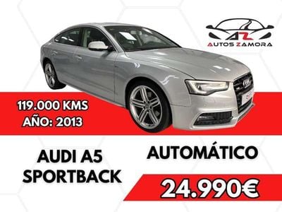 Usado Audi A5 Sportback S-Line 177 CV (130 kW) 2013 Gris / plata Utilitario