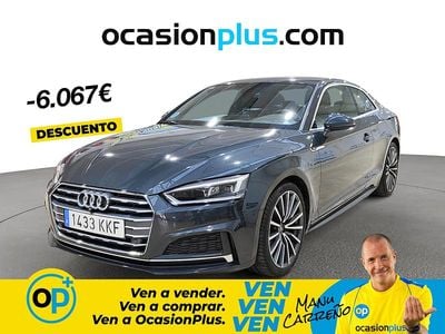 Usado Audi A5 S-Line 190 CV (139 kW) 2018 Gris / plata Coupe