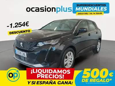 Usado Peugeot 3008 Active 130 CV (95 kW) 2021 Negro SUV