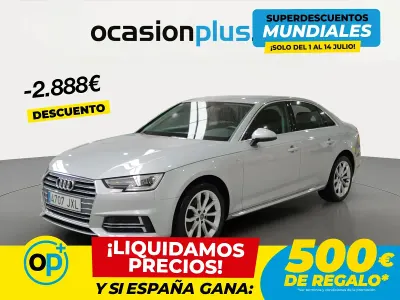 Usado Audi A4 S-Line 150 CV (110 kW) 2017 Gris Berlina