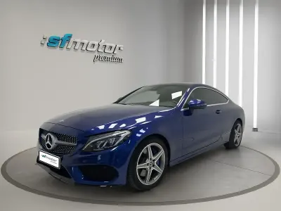 Occasion Mercedes C250 AMG line 204 PK (150 kW) 2016 Blauw Coupé