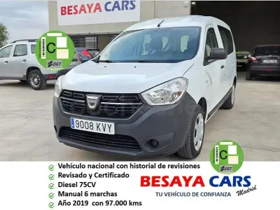 Usado Dacia Dokker Essentiel 75 CV (55 kW) 2019 Blanco Monovolumen