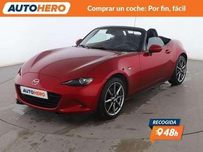 Rojo Usado 2024 Mazda MX5 Exclusive-Line Descapotable | 30.951 € (Precio justo)