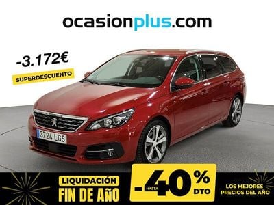 Rojo Usado 2020 Peugeot 308 Allure Familiar | 12.450 € (Precio justo)