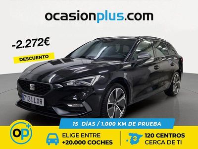 Usado Seat Leon FR 150 CV (110 kW) 2022 Negro Familiar