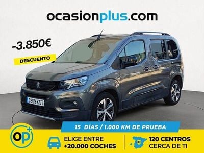 Usado Peugeot Rifter GT-line 130 CV (95 kW) 2019 Gris / plata Monovolumen