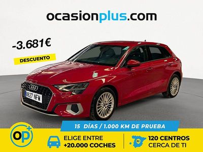 Rojo Usado 2023 Audi A3 Advanced Plus Berlina | 23.450 € (Buen precio)