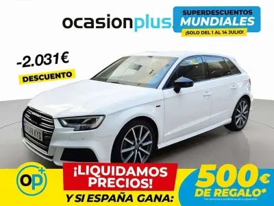 Usado Audi A3 Sportback S-Line 116 CV (85 kW) 2019 Blanco Utilitario