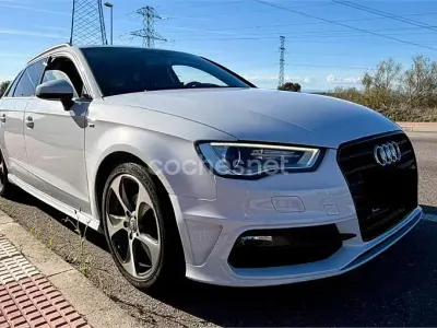 Usado Audi A3 S-Line 110 CV (80 kW) 2015 Blanco Berlina