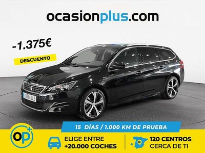 Usado Peugeot 308 GT-line 150 CV (110 kW) 2016 Negro Familiar